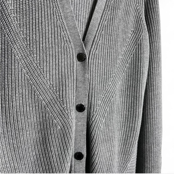 White House Black Market Grey Longline Cardigan Sweater, NWT, Size L - Picture 3 of 6